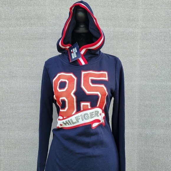 Tommy Hilfiger 85 Long Sleeve Hoodie Sports Dress. Size XS. New With Defect. - Picture 4 of 12